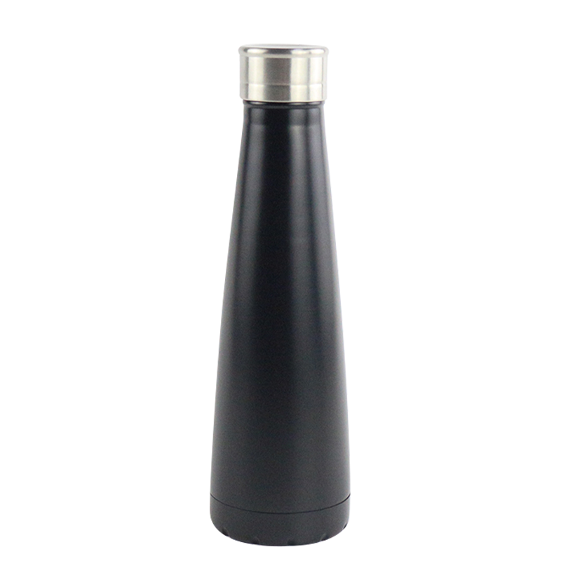 450ml ブラックステンレス二層真空円錐コーラボトル