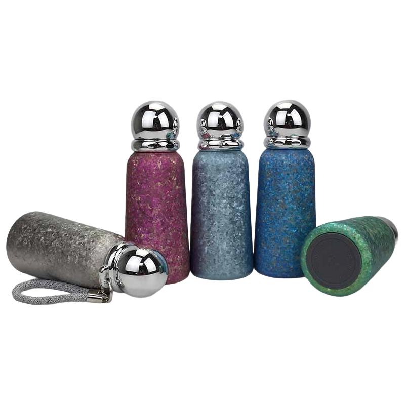 360ml 編組ハンドルロープチタンカップ 球面ミラー蓋付き