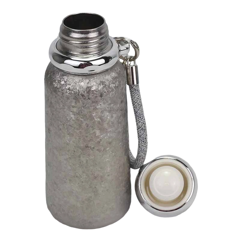 360ml 編組ハンドルロープチタンカップ 球面ミラー蓋付き