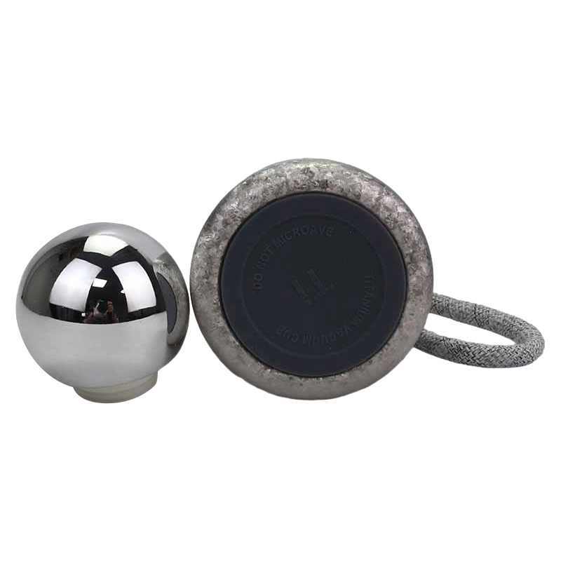 360ml 編組ハンドルロープチタンカップ 球面ミラー蓋付き